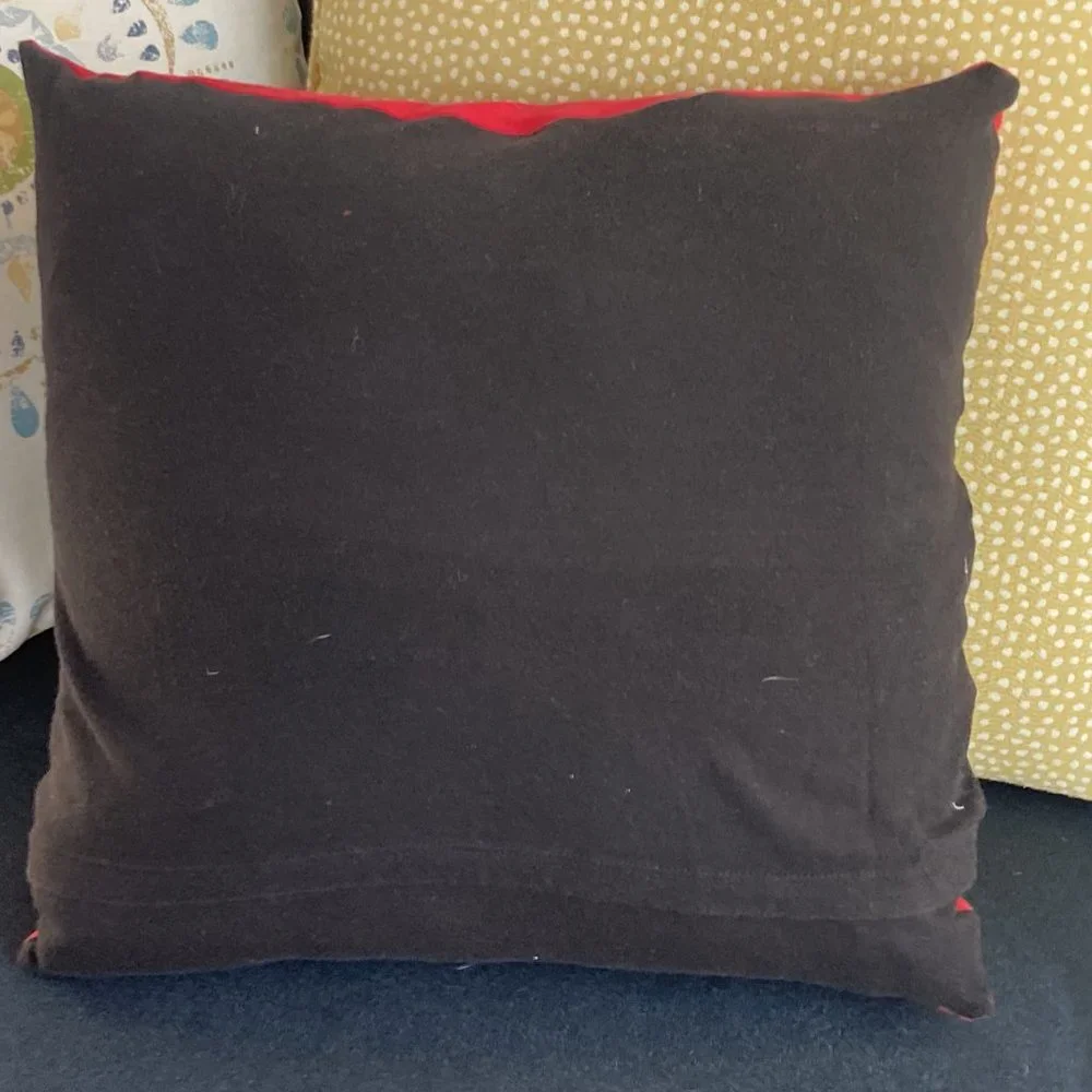 Ohio State University Buckeyes vintage upcycled t-shirt 16x16 throw pillow cover